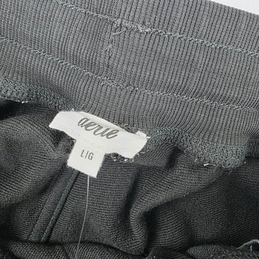 Aerie Pants Womens Large Gray Wide Leg French Terry Sweatpants Lounge Casual